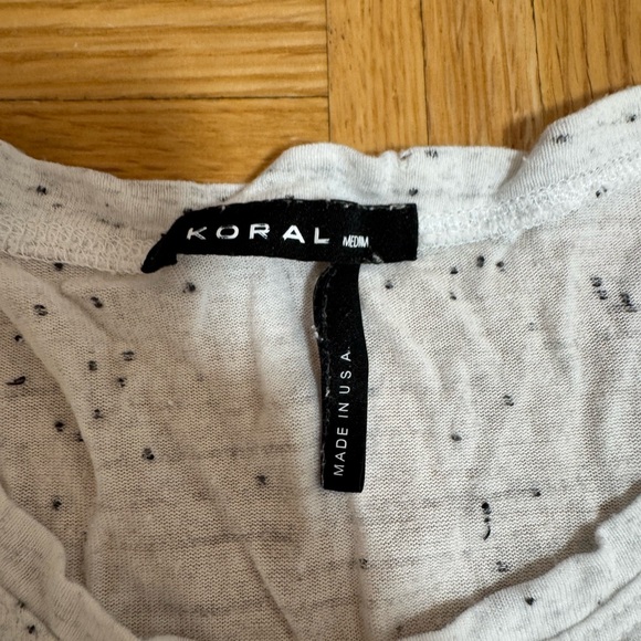 Koral Gray Sleeveless Cut Out Tank Top - Picture 2 of 4